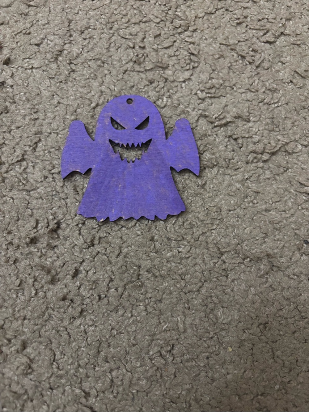 Purple Ghost Hanging Holiday Ornament